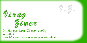 virag zimer business card